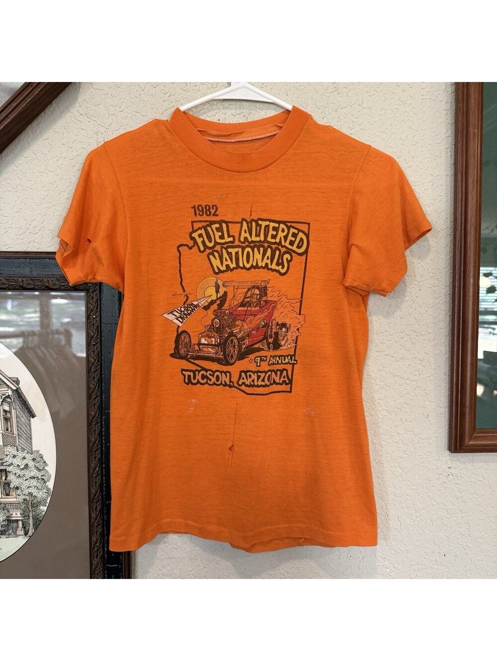 Vintage 80s RARE 1982 Fuel Altered Nationals Tucson Arizona Racing Shirt Small